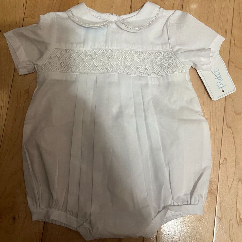 Petit Ami Newborn Christening Baptism Romper New